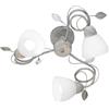 Trio Reality Lighting Plafoniera classica in ferro battuto a 3 luci grigio-avorio 600700361/15