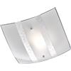 Trio Reality Lighting Plafoniera quadrata in vetro a 1 luce 30x30 foglia argento 608700189/15