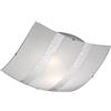 Trio Reality Lighting Plafoniera quadrata in vetro a 2 luci 40x40 foglia argento 608700289/15