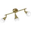 Trio Reality Lighting Spot Trumpet 3 luci orientabile ottone satinato 803100304/15
