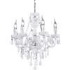 Trio Reality Lighting Sospensione classica Luster a 5 luci con gocce in resina bianche R1107-01/20