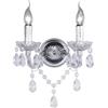 Trio Reality Lighting Applique classica cromo a 2 luci in resina con gocce trasparenti R25072000/15