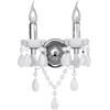 Trio Reality Lighting Applique classica cromo a 2 luci in resina con gocce bianche R25072001/15