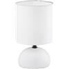 Trio Reality Lighting Lumetto Luci moderno in tessuto e ceramica bianco da comodino 1XE14 R50351001/15