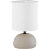 Trio Reality Lighting Lumetto moderno in tessuto bianco e begie da comodino R50351025/15
