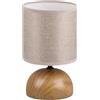 Trio Reality Lighting Lumetto moderno in tessuto rattan e begie da comodino R50351035/15