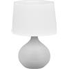 Trio Reality Lighting Lumetto grande moderno in tessuto bianco da comodino R50371001/15