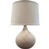 Trio Reality Lighting Lumetto grande Martin moderno in tessuto begie e ceramica begie da comodino 1XE14 R50371025/15