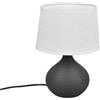 Trio Reality Lighting Lumetto grande Martin moderno in tessuto begie e ceramica marrone da comodino 1XE14 R50371026/15