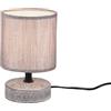 Trio Reality Lighting Lampada da comodino mini in tessuto tortora R50980126/15