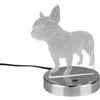 Trio Reality Lighting Lampada da tavolo LED INTEGRATO cane bulldog francese Dog R52651106/15