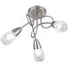 Trio Reality Lighting Spot moderno a plafoniera Colmar 3 luci con riccioli sul vetro R60023007/20