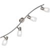 Trio Reality Lighting Spot moderno orientabile Colmar a 4 luci con riccioli sul vetro R80024007/20