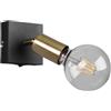 Trio Reality Lighting Spot minimal moderno E27 orientabile singolo nero-oro satin R80181708/15