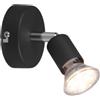 Trio Reality Lighting Spot moderno nero opaco GU10 orientabile R80911032/15