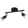 Trio Reality Lighting Spot moderno a 2 luci nero opaco GU10 orientabile R80912032/15