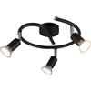 Trio Reality Lighting Spot moderno a 3 luci nero opaco GU10 orientabile R80913932/15