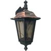 Moretti Luce Applique rustica in alluminio pressofuso nero opaco con capello di rame 501A.1/20