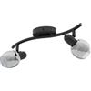 Eglo Leuchten my light Spot moderno a 2 luci Pollica nero opaco con vetro fume' 2XE14 98625/20