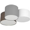 Eglo Leuchten my light Plafoniera in tessuto Pastore a 3 luci bianco-grigio-tortora D.61 cm 97479/20