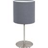 Eglo Leuchten my light Lampada da tavolo Pasteri in tessuto grigio da 40 cm 31596/20
