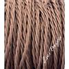 Petra Lux Cavo elettrico treccia stoffa seta da 3 X 0.75mm colore MARRONE