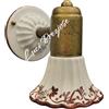 Petra Lux Faretto rustico orientabile in ceramica nero-oro con decoro SIENA filo MARRONE