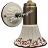 Petra Lux Faretto rustico orientabile in ceramica ottone con decoro SIENA filo MARRONE