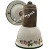 Petra Lux Faretto rustico orientabile in ceramica nero-oro con decoro BOSCO filo VERDE