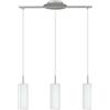 Eglo Leuchten my light Sospensione Troy 3 moderna 3XE27 in vetro bianco satinato 85978/off.