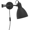 Eglo Leuchten my light Applique orientabile San Peri con doppio snodo nero opaco completa di cavo 1XE27 97886/20