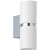 Eglo Leuchten my light Applique Passa cilindrica luce indiretta 2XGU10 in alluminio bianco 95368/20