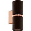 Eglo Leuchten my light Applique Passa cilindrica luce indiretta 2XGU10 in alluminio marrone/rame 95371/20