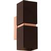 Eglo Leuchten my light Applique Passa cubica luce indiretta 2XGU10 in alluminio marrone/rame 95379/20