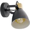 Eglo Leuchten my light Spot a 1 luce Coswarth orientabile antracite e legno natural 1XE27 901174/20
