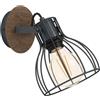 Eglo Leuchten my light Spot a 1 luce Sambatello orientabile grigio industial e legno 1XE27 98134/20