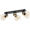 Eglo Leuchten my light Spot a 3 luci Sambatello orientabile nero e oro lucido 3XE27 900384/20
