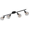 Eglo Leuchten my light Faretto 4 luci Zapata 1 moderno nero opaco con gabbietta 4XG9 a led incluse 32767/20