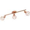 Eglo Leuchten my light Faretto 3 luci Zapata 1 moderno rame lucido con gabbietta 3XG9 a led incluse 95547/20