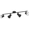 Eglo Leuchten my light Spot a 4 luci Seras 1 vintage orientabile nero opaco 4XGU10 98408/20