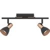 Eglo Leuchten my light Spot a 2 luci Barnham orientabile nero e rame lucido 2XGU10 94585/20
