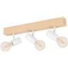 Eglo Leuchten my light Spot a 3 luci Townshend3 bianco e legno naturale 3XE27 99484/20