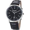 Eichmüller Orologio analogico da uomo classico con datario, cinturino in pelle nero, cinghia