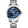 Longines orologio Conquest 39mm blu automatico acciaio L3.776.4.99.6