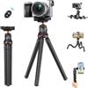 K&F Concept Treppiede Smartphone MS01, Octopus Mini Cavalletto con Telecomando Bluetooth e 360° Testa a Sfera, Flessibile e Portatile, Bastone Selfie per iPhone Samsung Huawei Canon Nikon Sony DSLR