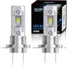 XELORD LED H7 Lampadine Auto,6500K Luce Bianca Brillante 55W 14000LM,1:1 Mini Design Plug-n-Play,Sostituzione dei Alogena,Pack of 2