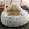 SEDOXX Letto per gatti in peluche con ciambella per animali domestici accogliente letto calmante per cani di taglia media e piccola con coperta calda cuccia per cuccioli, divano per animali domestici