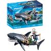 PLAYMOBIL | Pirati | Pirata e squalo gigante | Giocattoli pirata | Personaggio pirata | Giocattoli per bambini dai 4 anni in su | 71793