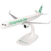 Herpa Snap-Fit Modellino di aereo Transavia Airbus A321neo - PH-YHZ, miniatura in scala 1:200, pezzo da collezione, modello con base, plastica