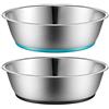 PEGGY11 Ciotole per Gatti in Acciaio Inossidabile, Fondo Antiscivolo, per Uso Alimentare, Senza BPA, Lavabili in Lavastoviglie, 430ML, 2 Pezzi